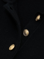 Reiss Black Avery Wool-Cashmere Half-Button Jumper - Image 6 of 6
