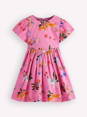Boden Pink V-waist Woven Dress - Image 1 of 3