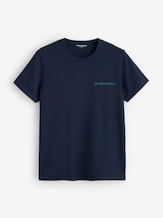 Emporio Armani Blue Core Logoband Crew Neck T-Shirts 2 Pack - Image 3 of 3