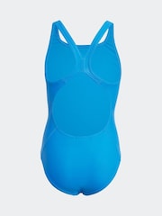 أزرق فاتح - بذلة سباحة سادة صغيرة بشعار adidas - صورة 2 من 5