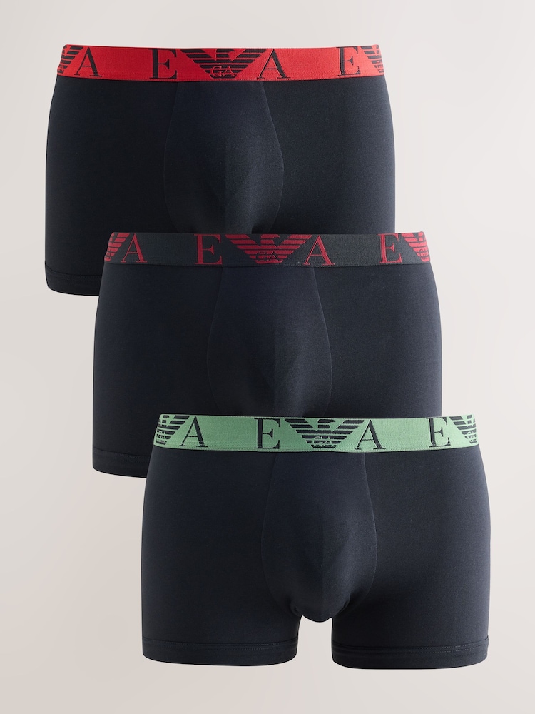 „Emporio Armani Bold Monogram Trunks“ 3 rinkinys - 1 paveikslėlis iš 4 „Emporio Armani Bold Monogram Trunks“ 3 rinkinys - 1 paveikslėlis iš 4