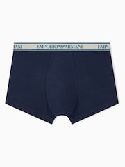 Emporio Armani Blue Core Logoband Trunks 3 Pack - Image 3 of 6