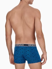 Emporio Armani Blue Core Logoband Trunks 3 Pack - Image 6 of 6