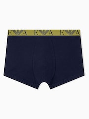 Emporio Armani Blue Bold Monogram Trunks 3 Pack - Image 6 of 6