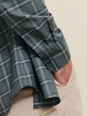 Pelēks - Charles Tyrwhitt dzintara krāsas liela izmēra rūtainais negludināmais tvīla pieguļošais krekls - Attēls 4 no 6