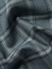 Pelēks - Charles Tyrwhitt dzintara krāsas liela izmēra rūtainais negludināmais tvīla pieguļošais krekls - Attēls 6 no 6