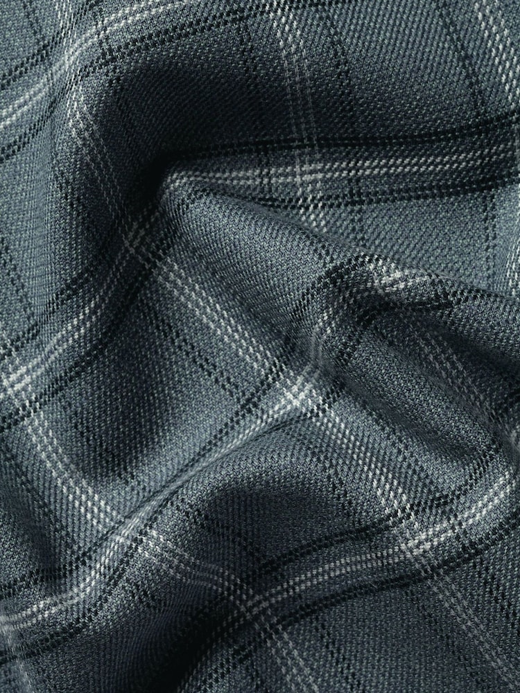 Pelēks - Charles Tyrwhitt dzintara krāsas liela izmēra rūtainais negludināmais tvīla pieguļošais krekls - Attēls 6 no 6
