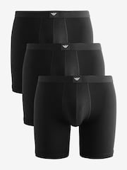 Emporio Armani Essential Logolabel Long Boxers 3 Pack - 4şəkildən 1 şəkil