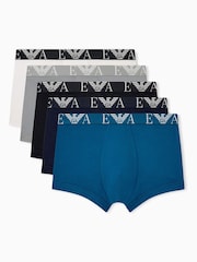 Emporio Armani Black Multicolor Trunks 5 Pack - Image 1 of 7
