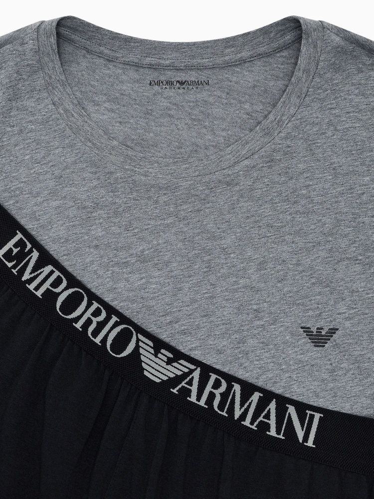 Emporio Armani Grey Endurance Pyjamas With Cuffs Set - Image 6 of 6 Emporio Armani Grey Endurance Pyjamas With Cuffs Set - Image 6 of 6