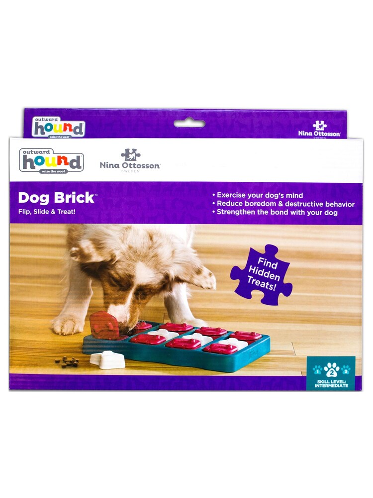 Rosewood Blue Nina Ottosson Dog Brick Dog Toy Challenge - Image 1 of 3
