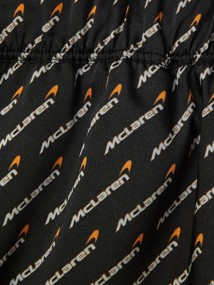 Reiss x McLaren F1 Team Black Multi McLaren F1 Silverstone Drawstring Shorts - Image 6 of 6