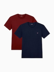 Emporio Armani Blue Endurance Crew Neck T-Shirts 2 Pack - Image 1 of 5
