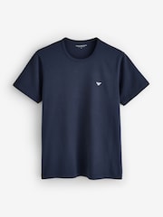 Bleu - Lot 2 de T-shirts Emporio Armani Coupe classique à logo - Image 3 de 3