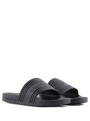 Emporio Armani Black Logo Pool Slide Ciabatta Pvc+Hf Logo Sandals - Image 2 of 5
