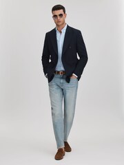 Reiss Light Blue Ordu R Relaxed Tapered Jeans - Image 3 of 6