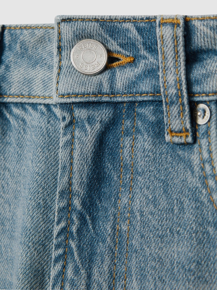 Reiss Light Blue Ordu R Relaxed Tapered Jeans - Image 6 of 6