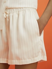 Reiss x McLaren F1 Team White Multi Monte Carlo Drawstring Shorts - Image 4 of 6