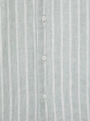 Reiss Sage Stripe Ruban Linen Button-Through Shirt - Image 6 of 6