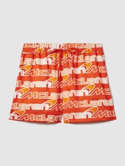 Reiss x McLaren F1 Team Papaya Multi Printed Cuban Collar Shirt - Image 2 of 5