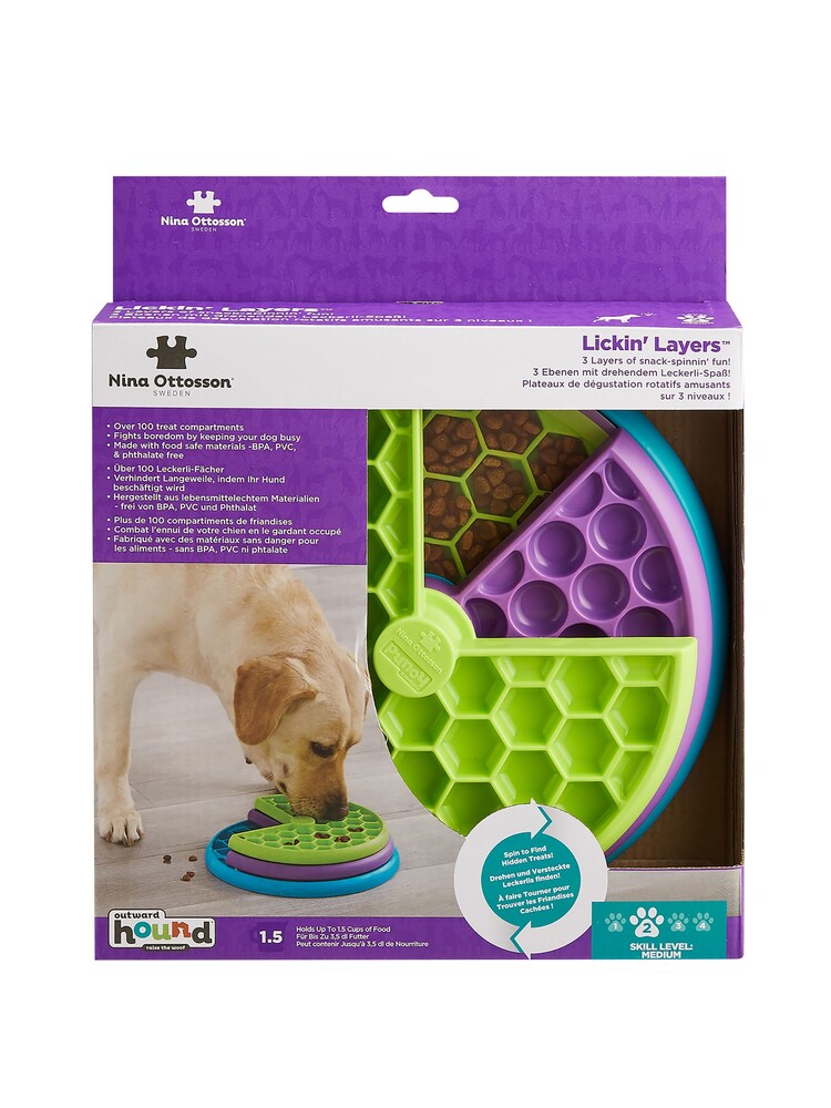 Rosewood Green Nina Ottosson Lickin' Layers Dog Toy Challenge - Image 1 of 5