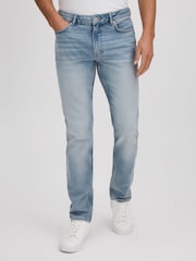 Reiss Light Blue Ordu Slim Fit Washed Jeans - Image 1 of 6