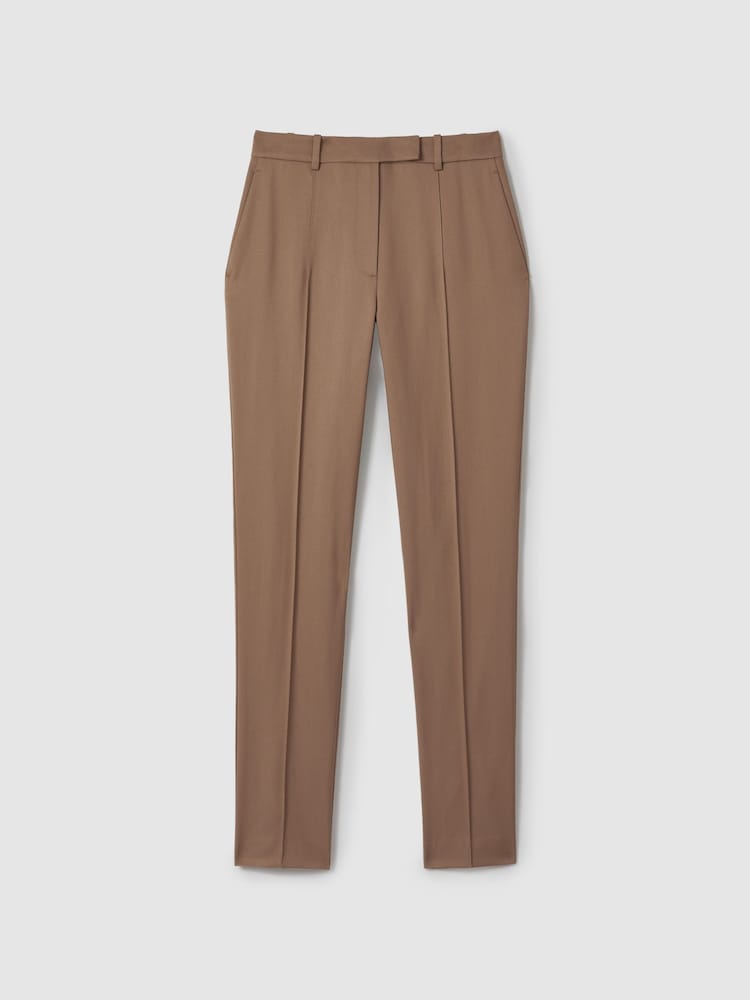 Reiss Mink Neutral Wren Petite Slim Fit Suit Trousers - Image 2 of 7