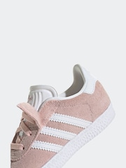 Roz - Pantofi sport cu elastic și închidere confortabilă Adidas Original Gazelle - Imaginea 9 din 10