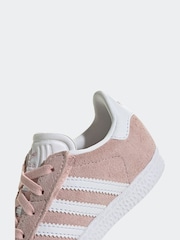 Roz - Pantofi sport cu elastic și închidere confortabilă Adidas Original Gazelle - Imaginea 8 din 10
