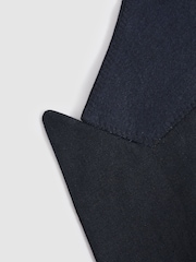 Reiss Navy Kin Double Breasted 100% Linen Slim Fit Blazer - Image 5 of 6