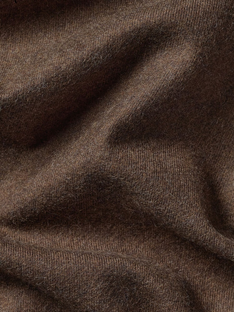 Brun - Ajustement régulier - Chemise en flanelle brossée Charles Tyrwhitt - Image 5 sur 5
