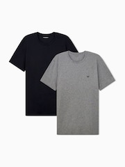 Emporio Armani Grey Endurance Crew Neck T-Shirts  2 Pack - Image 1 of 6