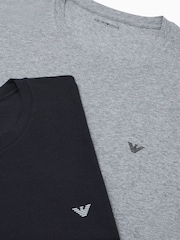 Emporio Armani Grey Endurance Crew Neck T-Shirts  2 Pack - Image 4 of 6