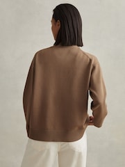 Reiss Mink Harper Chunky Knitted Cardigan - Image 5 of 6