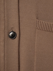 Reiss Mink Harper Chunky Knitted Cardigan - Image 6 of 6
