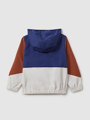Reiss Stone/Blue/Tobacco Bates 13-14 yrs Colourblock Hooded Mac - Image 2 of 3