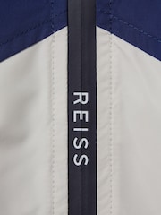 Reiss Stone/Blue/Tobacco Bates 13-14 yrs Colourblock Hooded Mac - Image 3 of 3