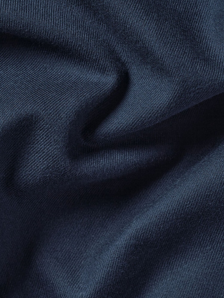 Bleu marine - Ajustement régulier - Chemise en flanelle brossée Charles Tyrwhitt - Image 5 sur 5
