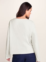 Tog 24 Cream Ivy Supersoft Cotton Boat Neck T-Shirt - Image 3 of 7