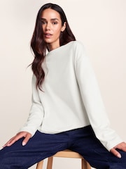 Tog 24 Cream Ivy Supersoft Cotton Boat Neck T-Shirt - Image 4 of 7