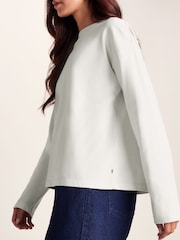 Tog 24 Cream Ivy Supersoft Cotton Boat Neck T-Shirt - Image 5 of 7