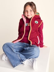 Tog 24 Red Ancon Shaun the Sheep Kids Insulated Quilted Gilet Microfleece Lining - Image 4 of 6