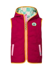 Tog 24 Red Ancon Shaun the Sheep Kids Insulated Quilted Gilet Microfleece Lining - Image 6 of 6