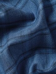 Zils - Charles Tyrwhitt dzintara krāsas liela izmēra rūtainais negludināmais tvīla pieguļošais krekls - Attēls 6 no 6