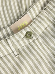 JJXX Green Stripe Linen Trousers - Image 4 of 7