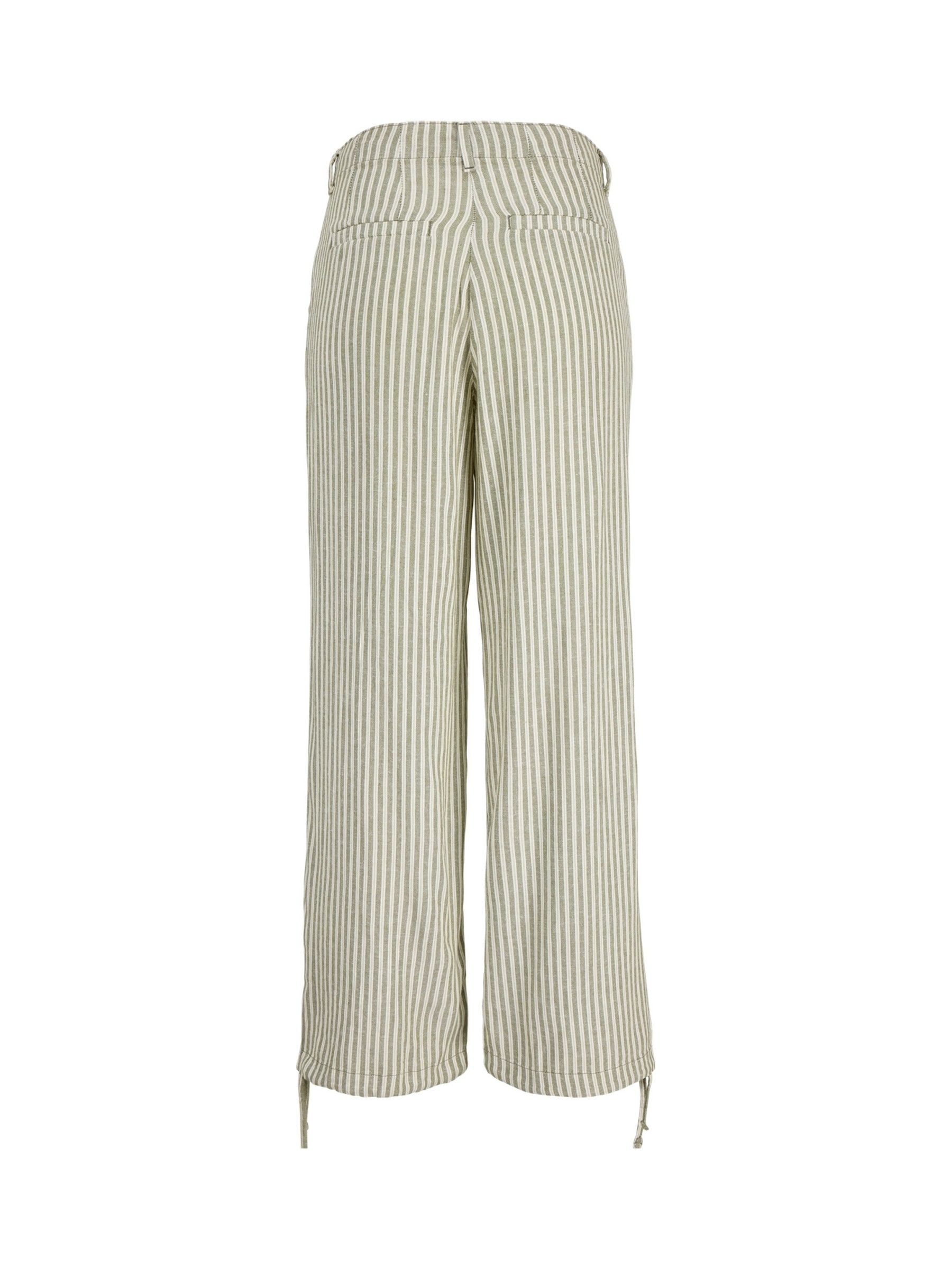Buy JJXX Green Stripe Linen Trousers from Next USA