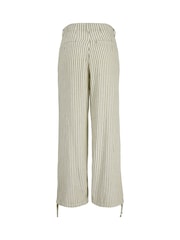 JJXX Green Stripe Linen Trousers - Image 7 of 7