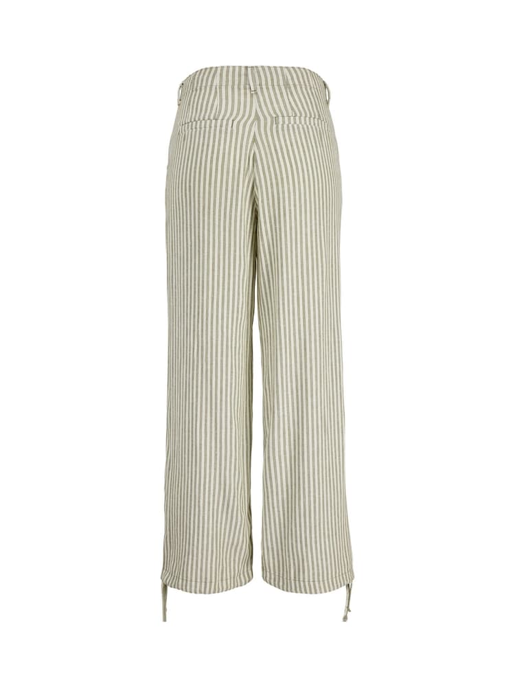 JJXX Green Stripe Linen Trousers - Image 7 of 7 JJXX Green Stripe Linen Trousers - Image 7 of 7