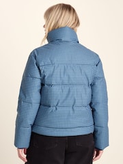 Tog 24 Blue Radcliffe Gingham Check Insulated Padded Jacket - Image 4 of 8