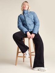 Tog 24 Blue Radcliffe Gingham Check Insulated Padded Jacket - Image 5 of 8